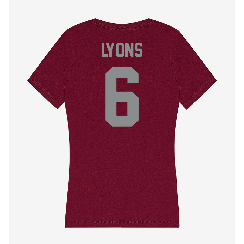 Montana - NCAA Football : Legend Lyons - Women's V-Neck T-Shirt-1