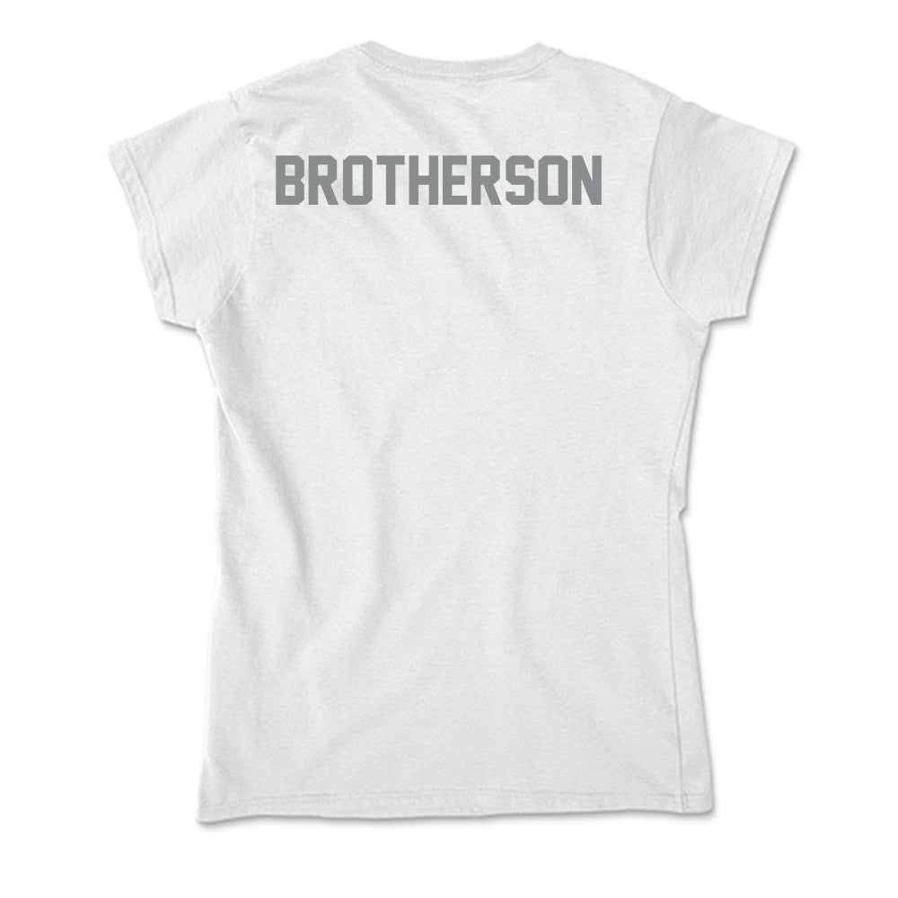 Montana - NCAA Men's Track & Field : Easton Brotherson - Soft Style Women’s T-Shirt-1
