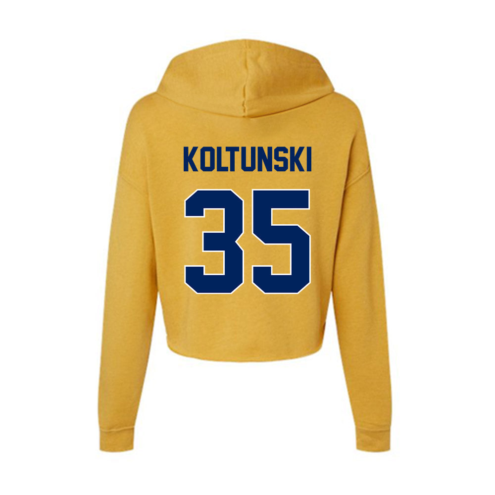 UW Eau Claire - NCAA Football : Tanner Koltunski - Women's Crop Fleece Hoodie-1