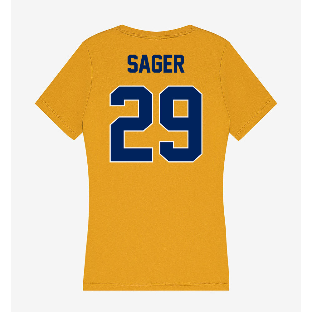 UW Eau Claire - NCAA Football : DeShaun Sager - Women's V-Neck T-Shirt-1
