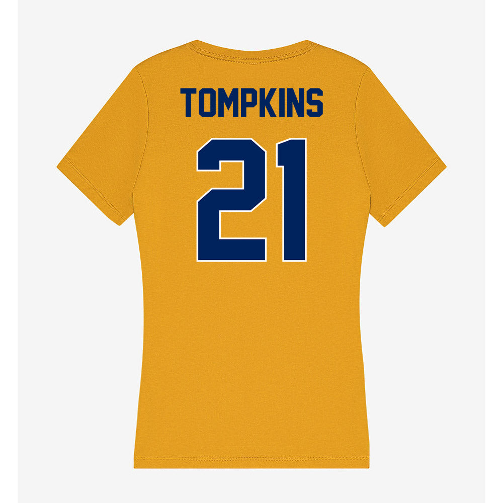 UW Eau Claire - NCAA Women's Soccer : Olivia Tompkins - Women's V-Neck T-Shirt-1
