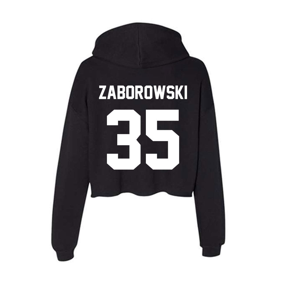 Utah Valley - NCAA Baseball : Landon Zaborowski - Women's Crop Fleece Hoodie-1
