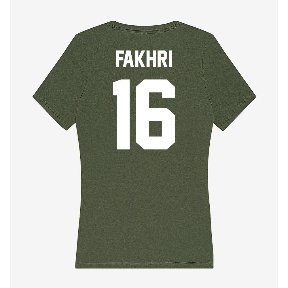 Utah Valley - NCAA Men's Soccer : Idin Fakhri - Women's V-Neck T-Shirt-1