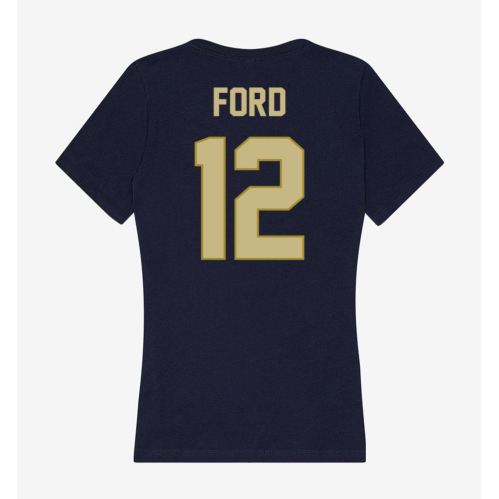 Oral Roberts - NCAA Men's Soccer : Zak Ford - Women's V-Neck T-Shirt-1