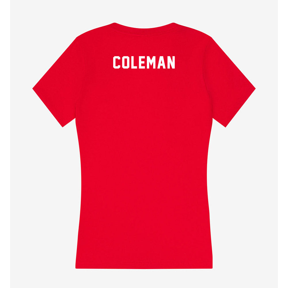 Dallas Baptist - NCAA Men's Track & Field : Jace Coleman - Women's V-Neck T-Shirt-1