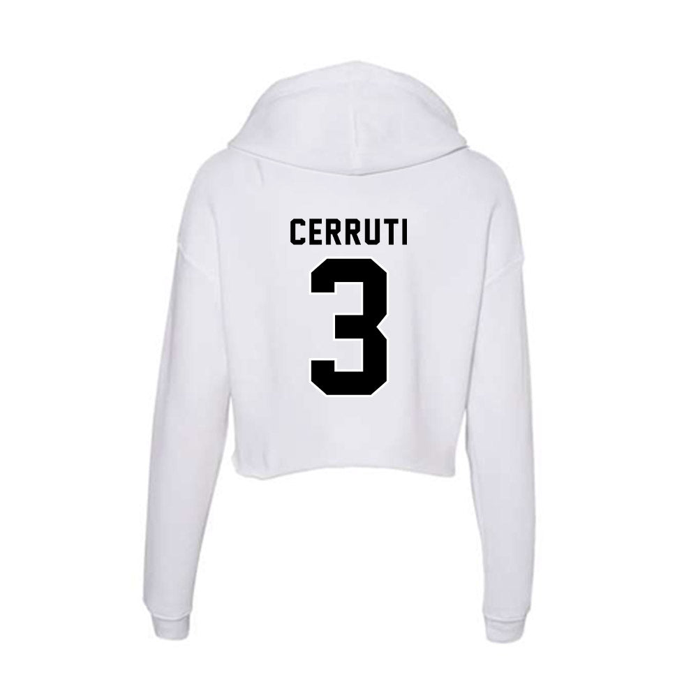 Providence - NCAA Women's Ice Hockey : Cali Cerruti - Women's Crop Fleece Hoodie-1