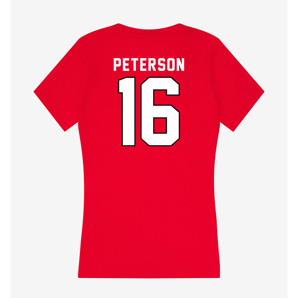 Tampa - NCAA Beach Volleyball : Hailey Peterson - Women's V-Neck T-Shirt-1