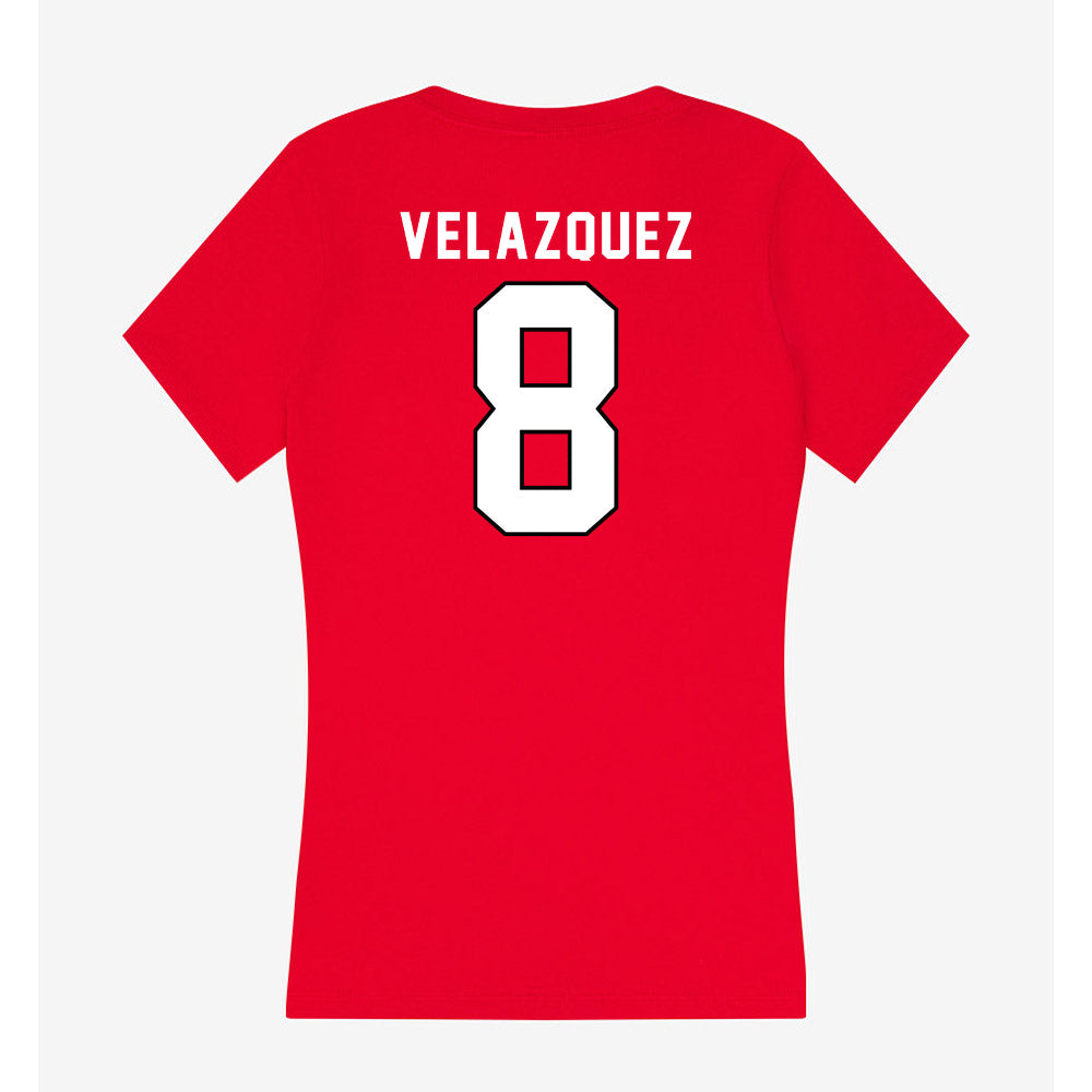 Tampa - NCAA Baseball : Josiah Velazquez - Women's V-Neck T-Shirt-1