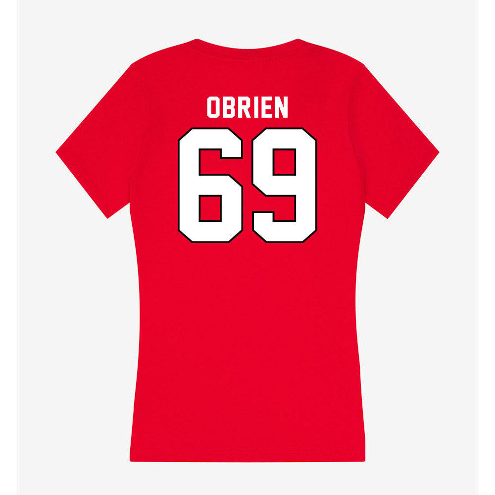 Tampa - NCAA Men's Lacrosse : Connor OBrien - Women's V-Neck T-Shirt-1