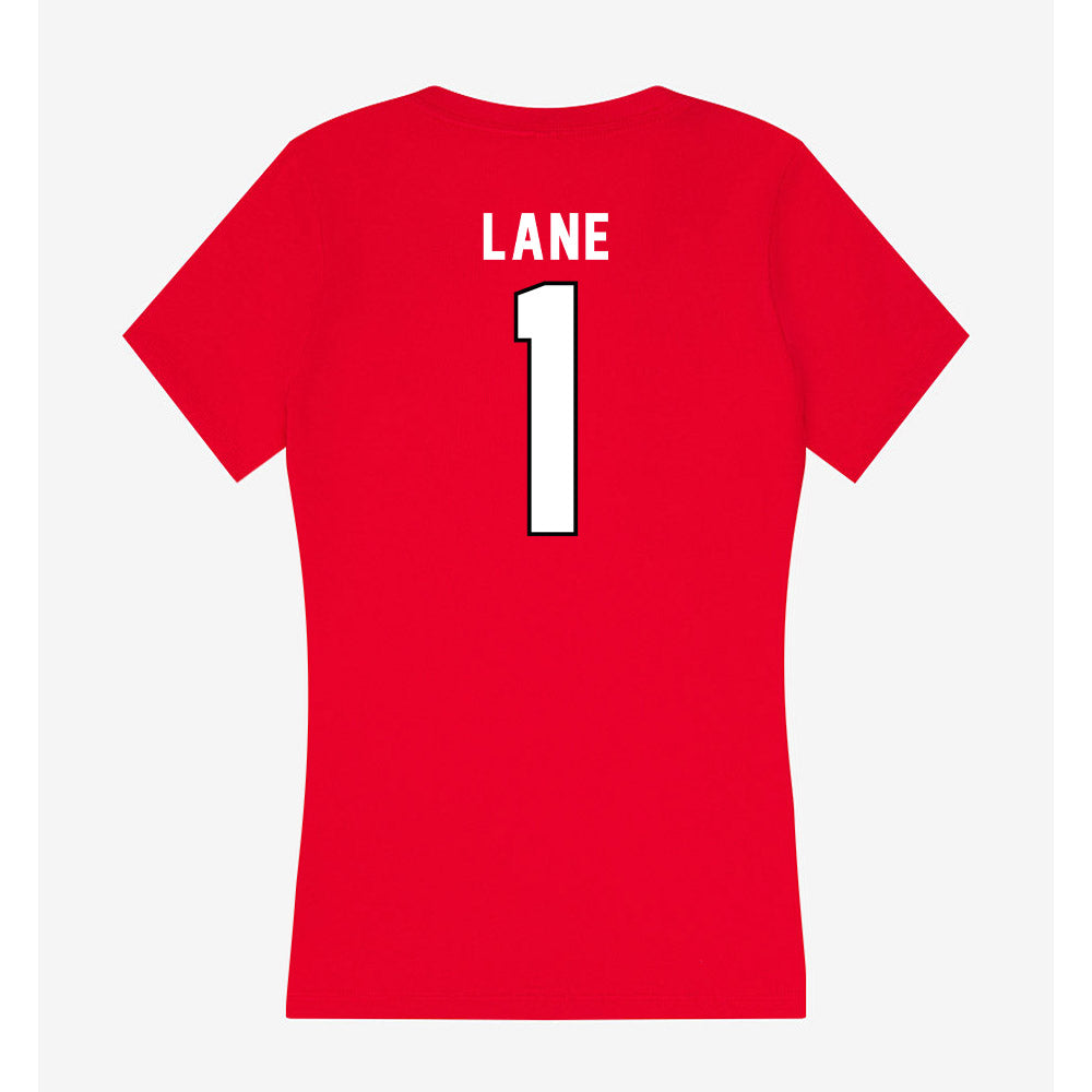 Tampa - NCAA Men's Basketball : Trey Lane - Women's V-Neck T-Shirt-1