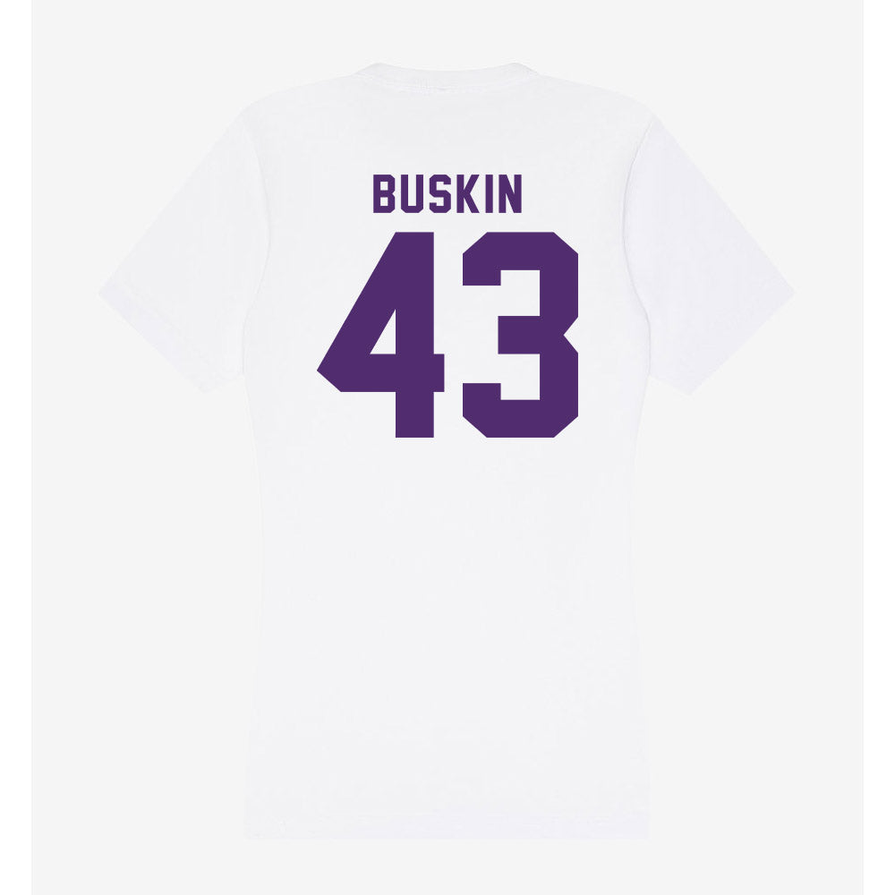 Albion - NCAA Football : Dj Buskin - Women's V-Neck T-Shirt-1