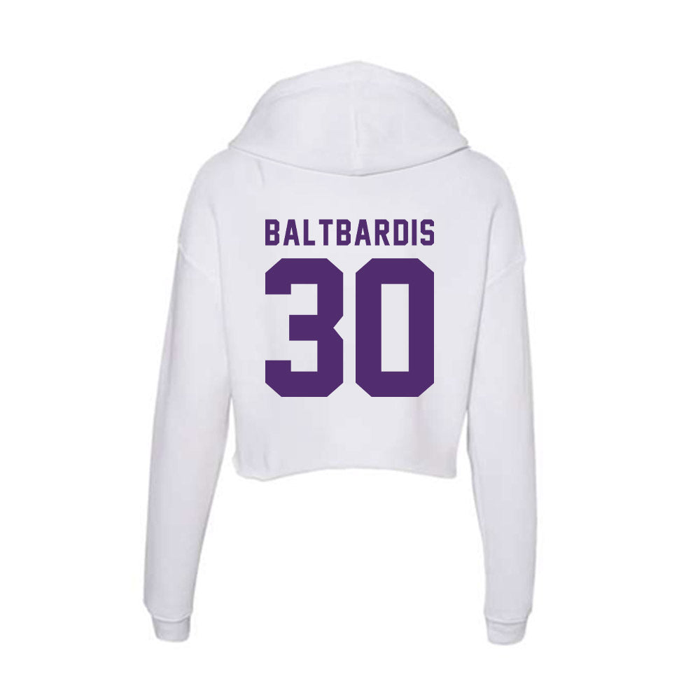 Albion - NCAA Men's Soccer : Otto Baltbardis - Women's Crop Fleece Hoodie-1