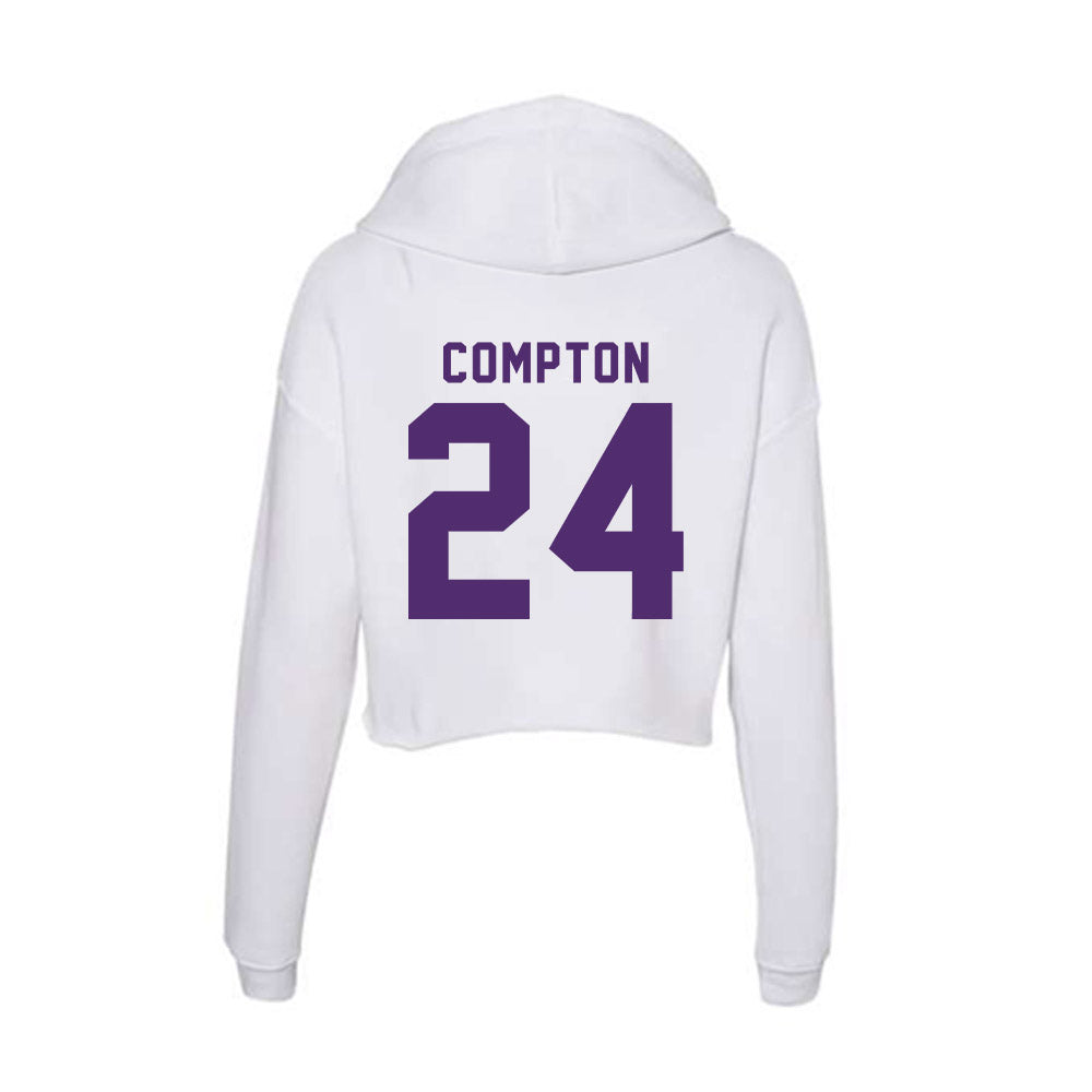 Albion - NCAA Men's Lacrosse : Matthew Compton - Women's Crop Fleece Hoodie-1