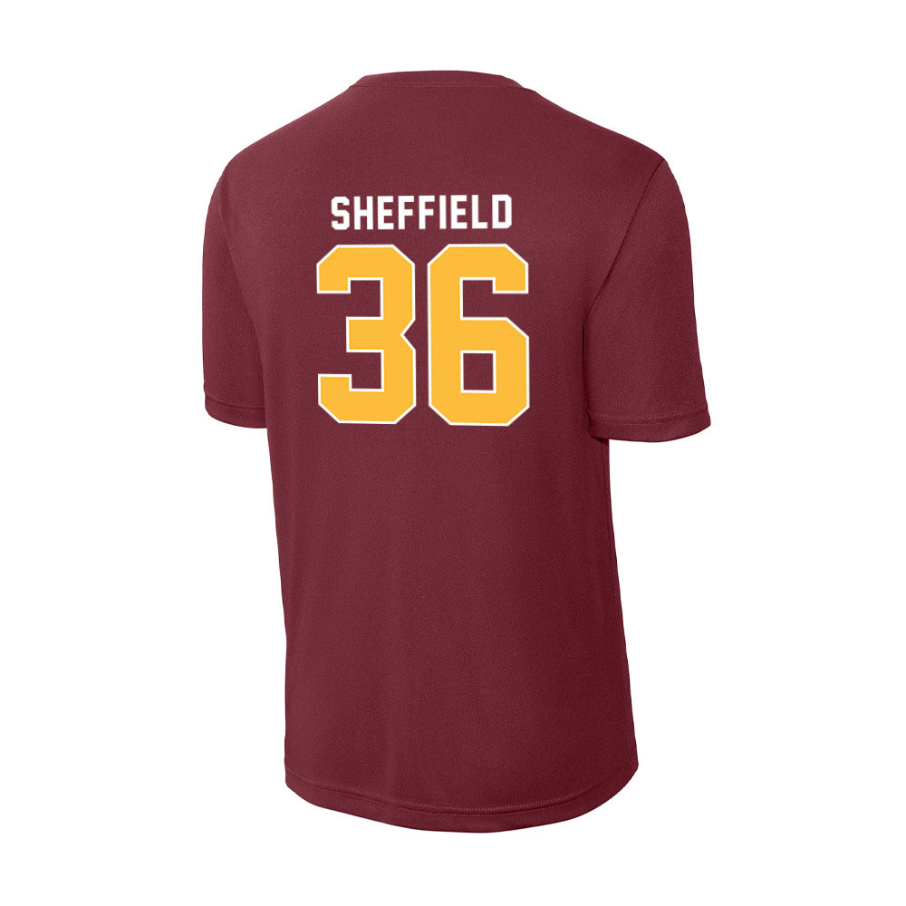 UMN Duluth - NCAA Men's Ice Hockey : Cole Sheffield - Activewear T-Shirt-1
