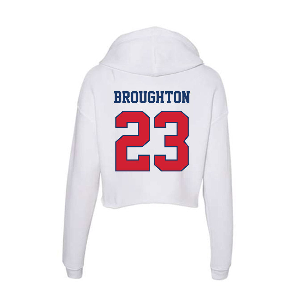 Francis Marion - NCAA Men's Basketball : Jaden Broughton - Women's Crop Fleece Hoodie-1