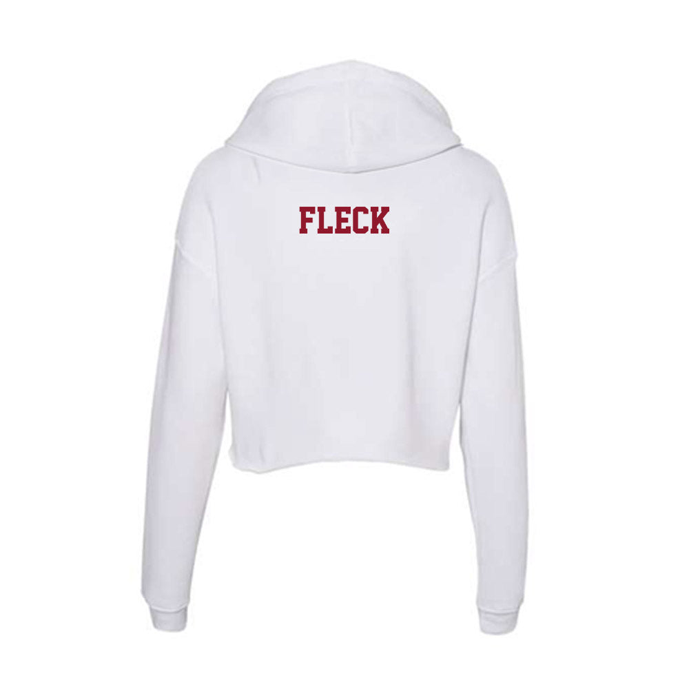 Lafayette College - NCAA Women's Swimming & Diving : Kristina Fleck - Women's Crop Fleece Hoodie-1