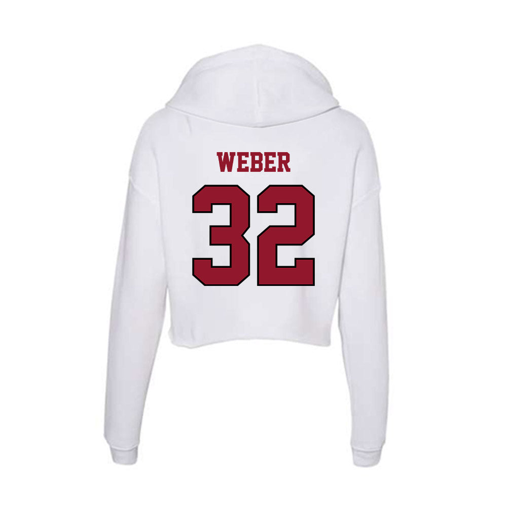 Lafayette College - NCAA Football : Ethan Weber - Women's Crop Fleece Hoodie-1