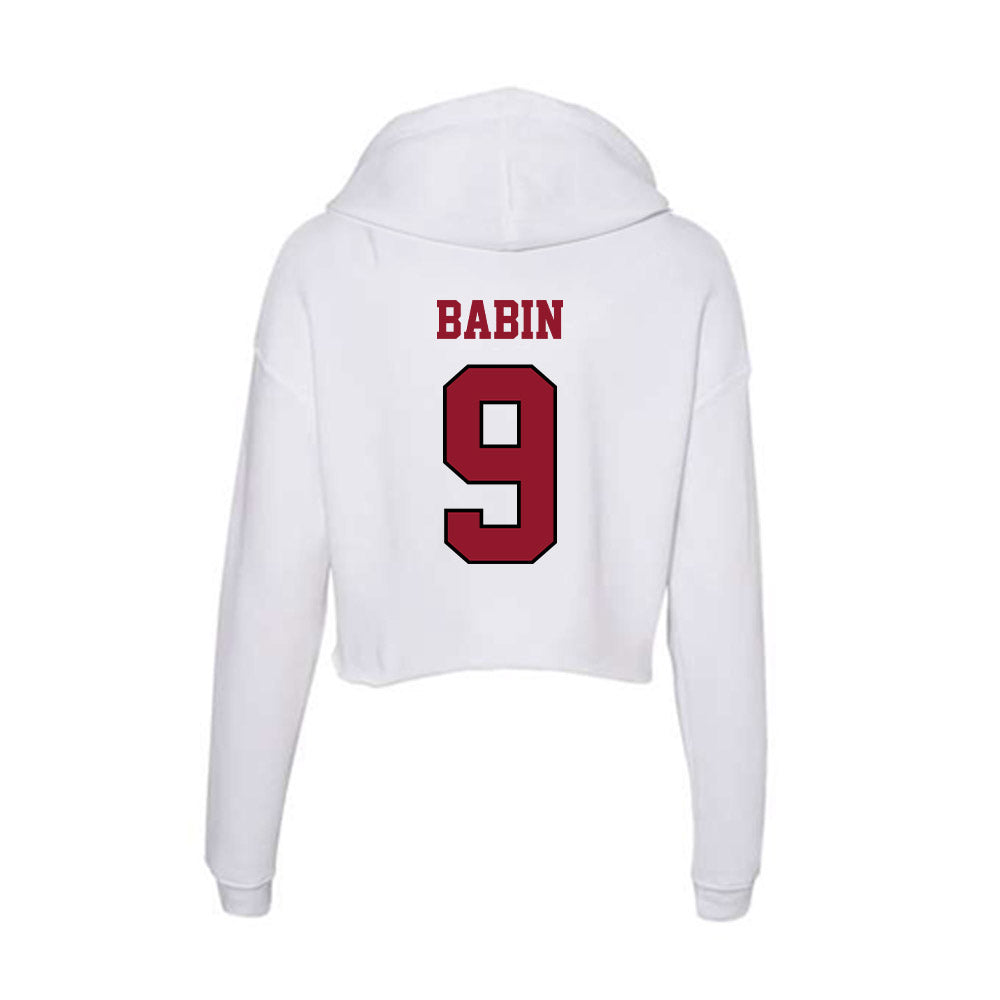 Lafayette College - NCAA Football : Joshua Babin - Women's Crop Fleece Hoodie-1