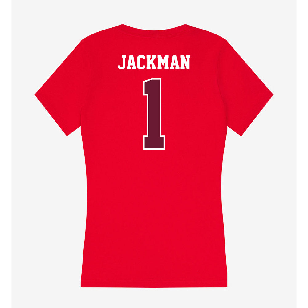 AAMU - NCAA Women's Volleyball : Rayishon Jackman - Women's V-Neck T-Shirt-1
