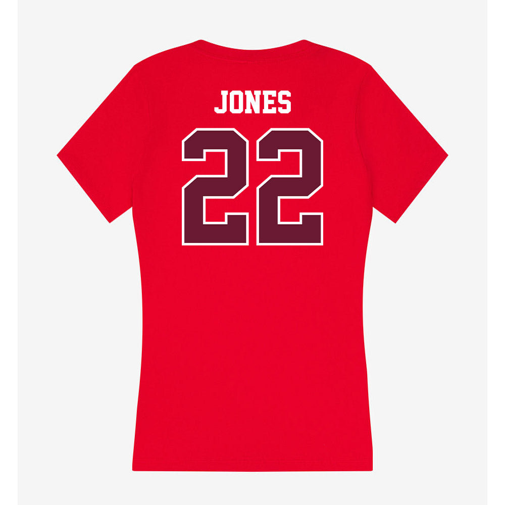 AAMU - NCAA Softball : Zahria Jones - Women's V-Neck T-Shirt-1