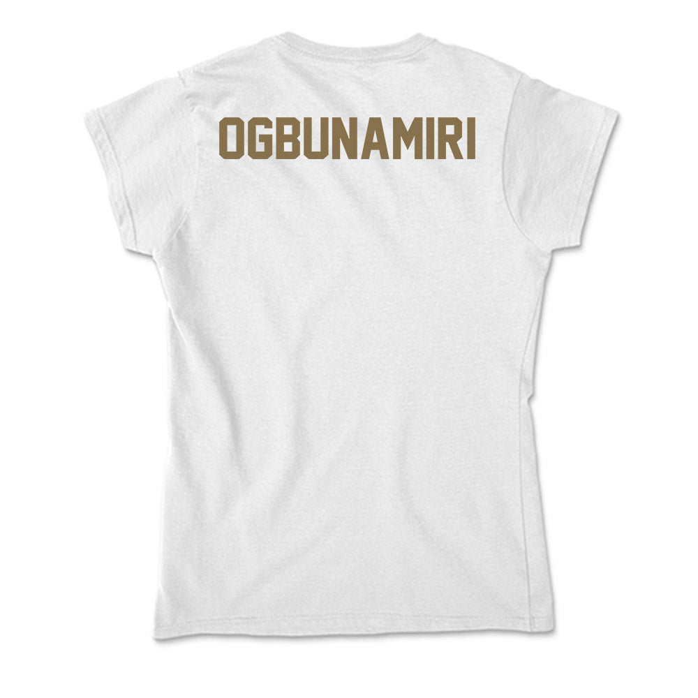 Bryant - NCAA Men's Track & Field : Malik Ogbunamiri - Soft Style Women’s T-Shirt-1