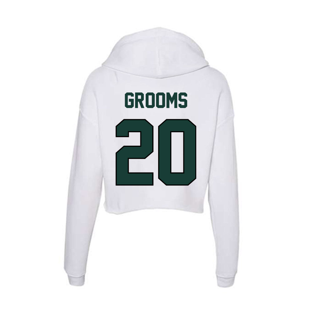 Lake Erie College - NCAA Men's Basketball : Notorious Grooms - Women's Crop Fleece Hoodie-1