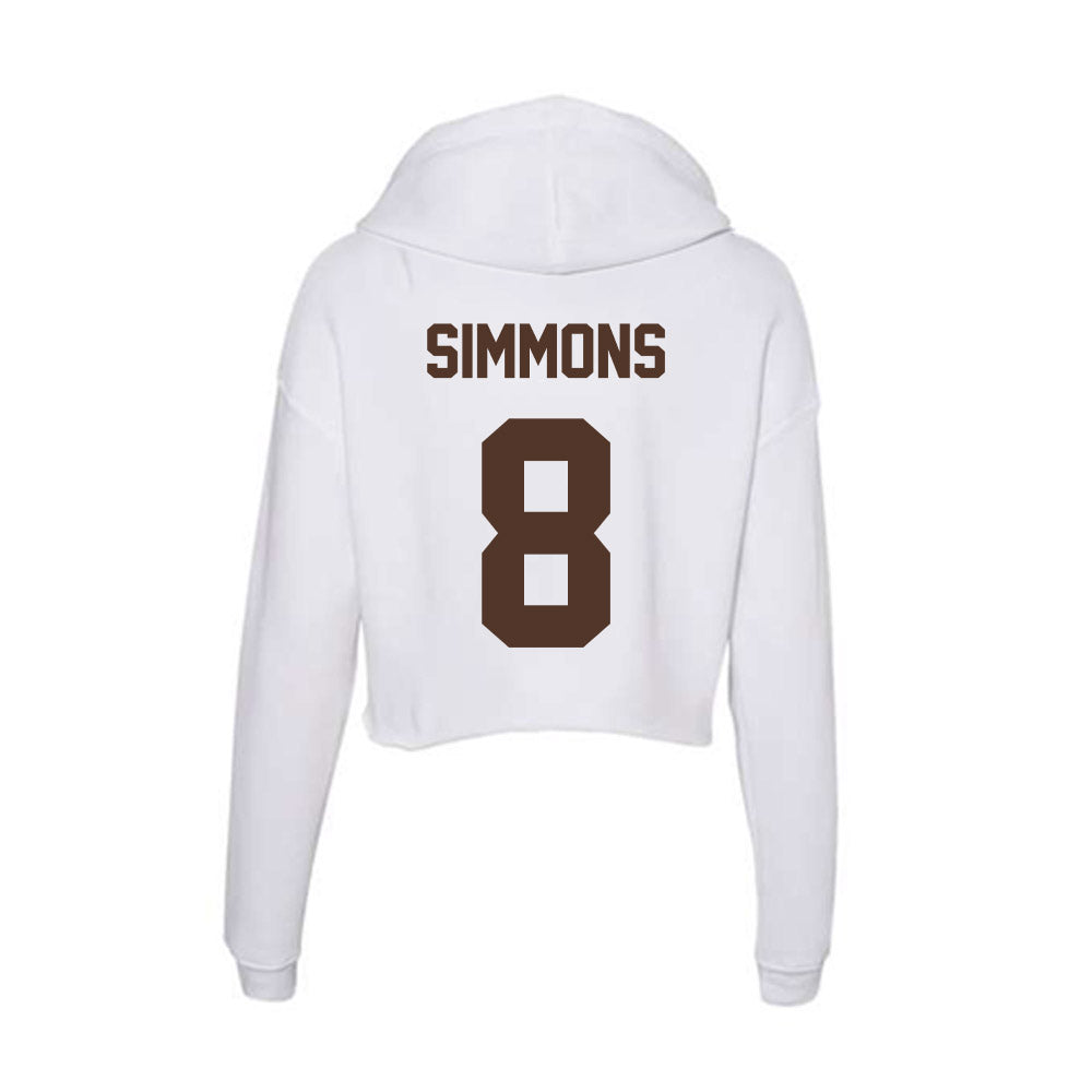 St. Bonaventure - NCAA Men's Basketball : Buddy Simmons - Women's Crop Fleece Hoodie-1