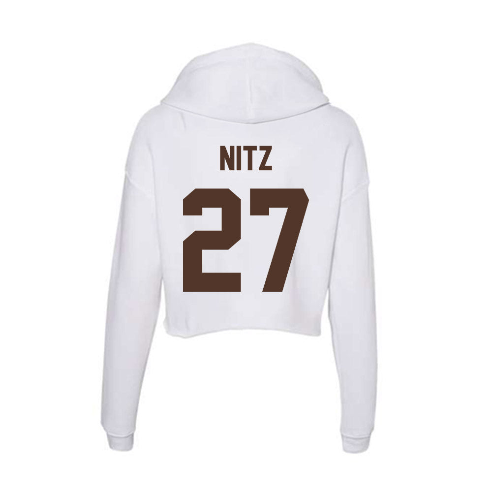 St. Bonaventure - NCAA Men's Soccer : Harrison Nitz - Women's Crop Fleece Hoodie-1