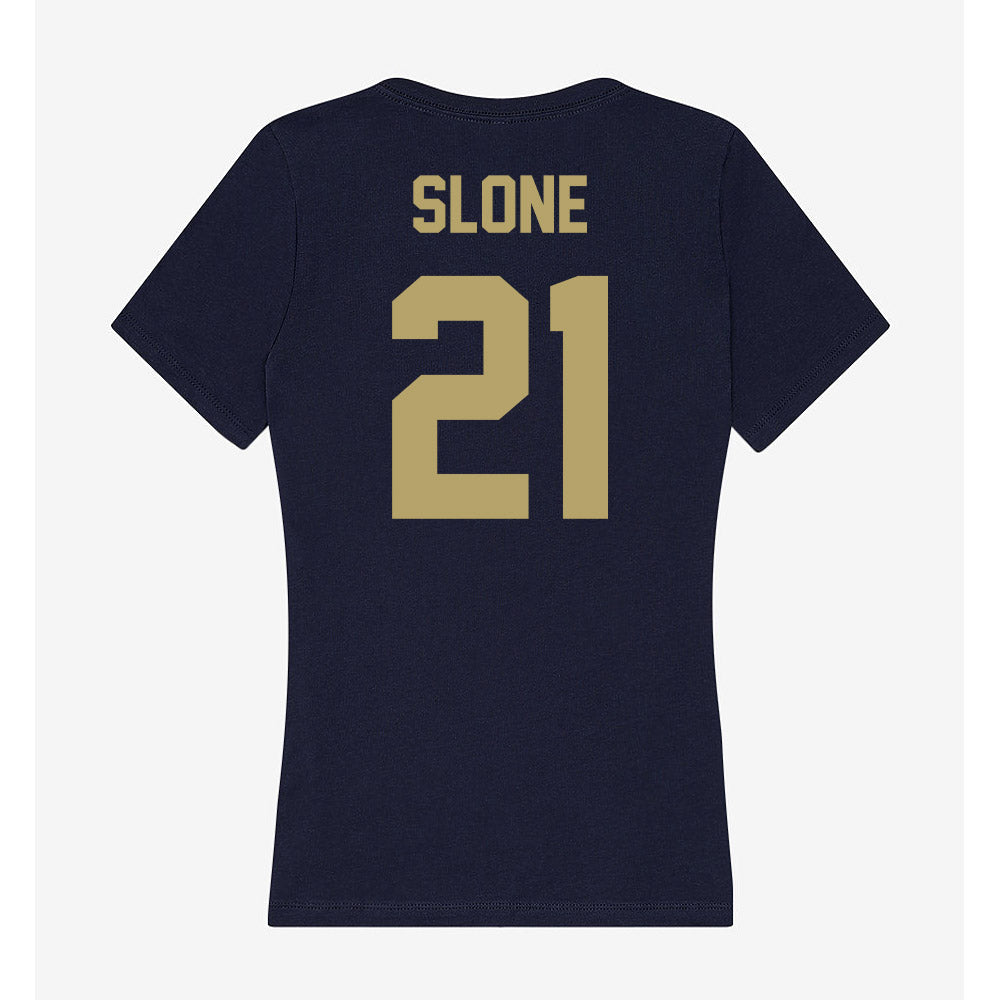 UC Davis - NCAA Football : Teeg Slone - Women's V-Neck T-Shirt-1