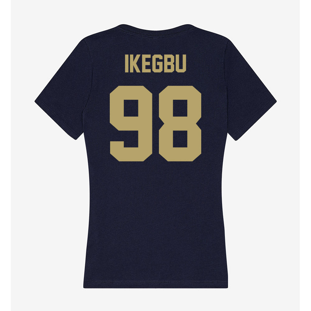 UC Davis - NCAA Football : Ike Ikegbu - Women's V-Neck T-Shirt-1