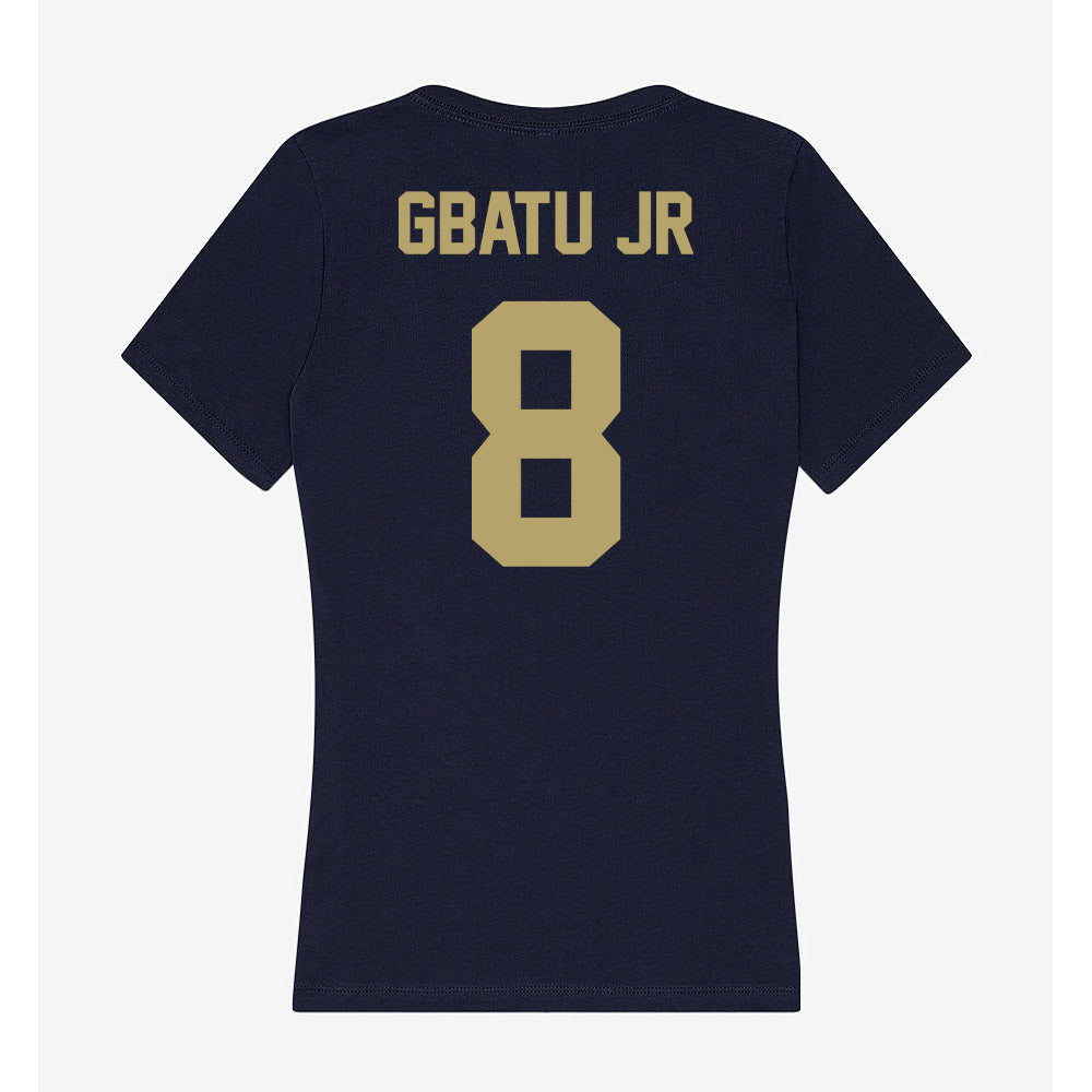 UC Davis - NCAA Football : Samuel Gbatu Jr - Women's V-Neck T-Shirt-1