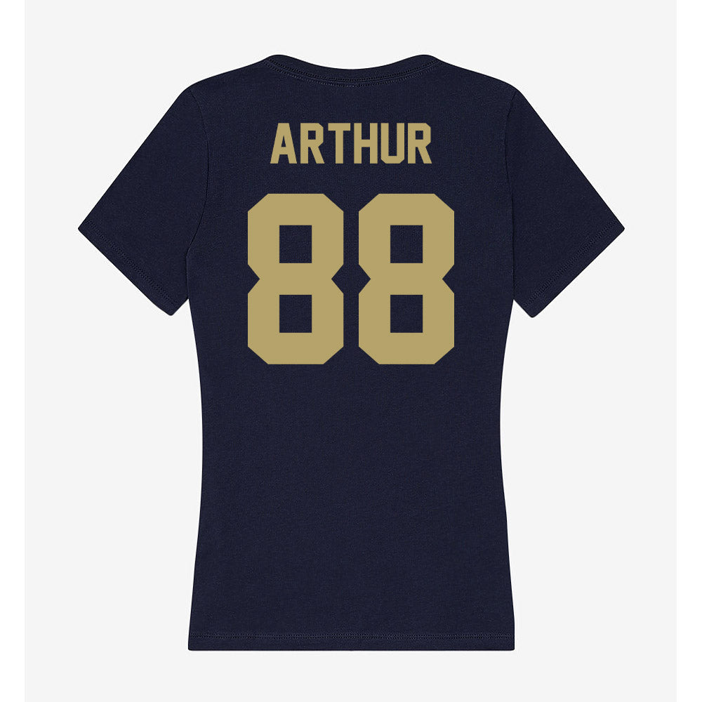 UC Davis - NCAA Football : Greer Arthur - Women's V-Neck T-Shirt-1