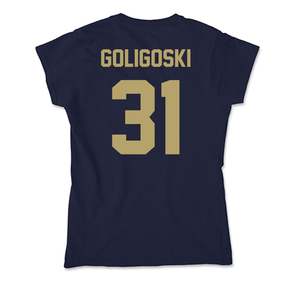 UC Davis - NCAA Football : Sam Goligoski - Soft Style Women’s T-Shirt-1