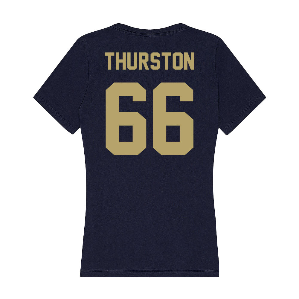 UC Davis - NCAA Football : Jezniah Thurston - Women's V-Neck T-Shirt-1