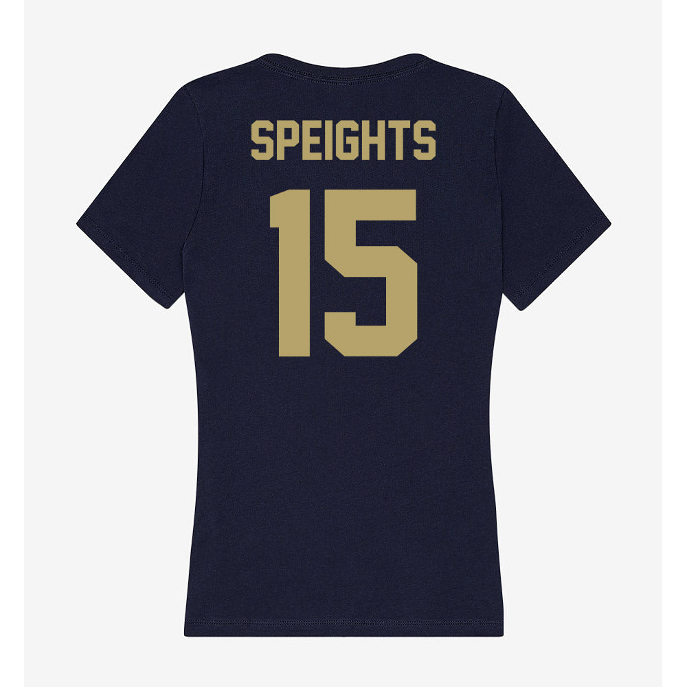 UC Davis - NCAA Baseball : Carter Speights - Women's V-Neck T-Shirt-1