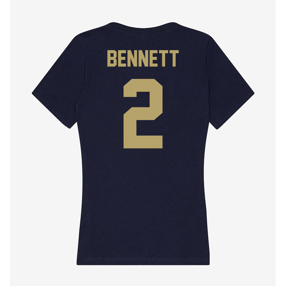 UC Davis - NCAA Women's Basketball : Ryann Bennett - Women's V-Neck T-Shirt-1