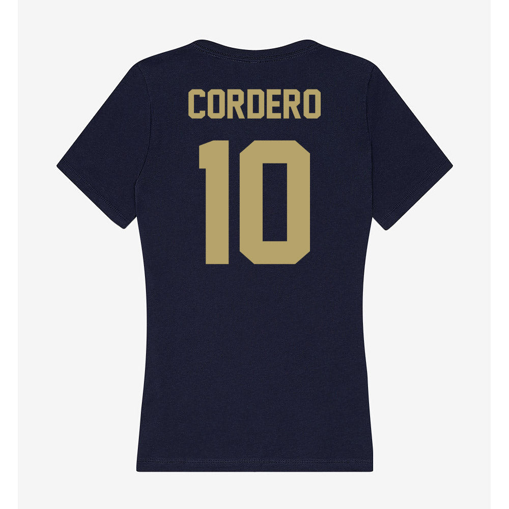 UC Davis - NCAA Women's Soccer : Savannah Cordero - Women's V-Neck T-Shirt-1