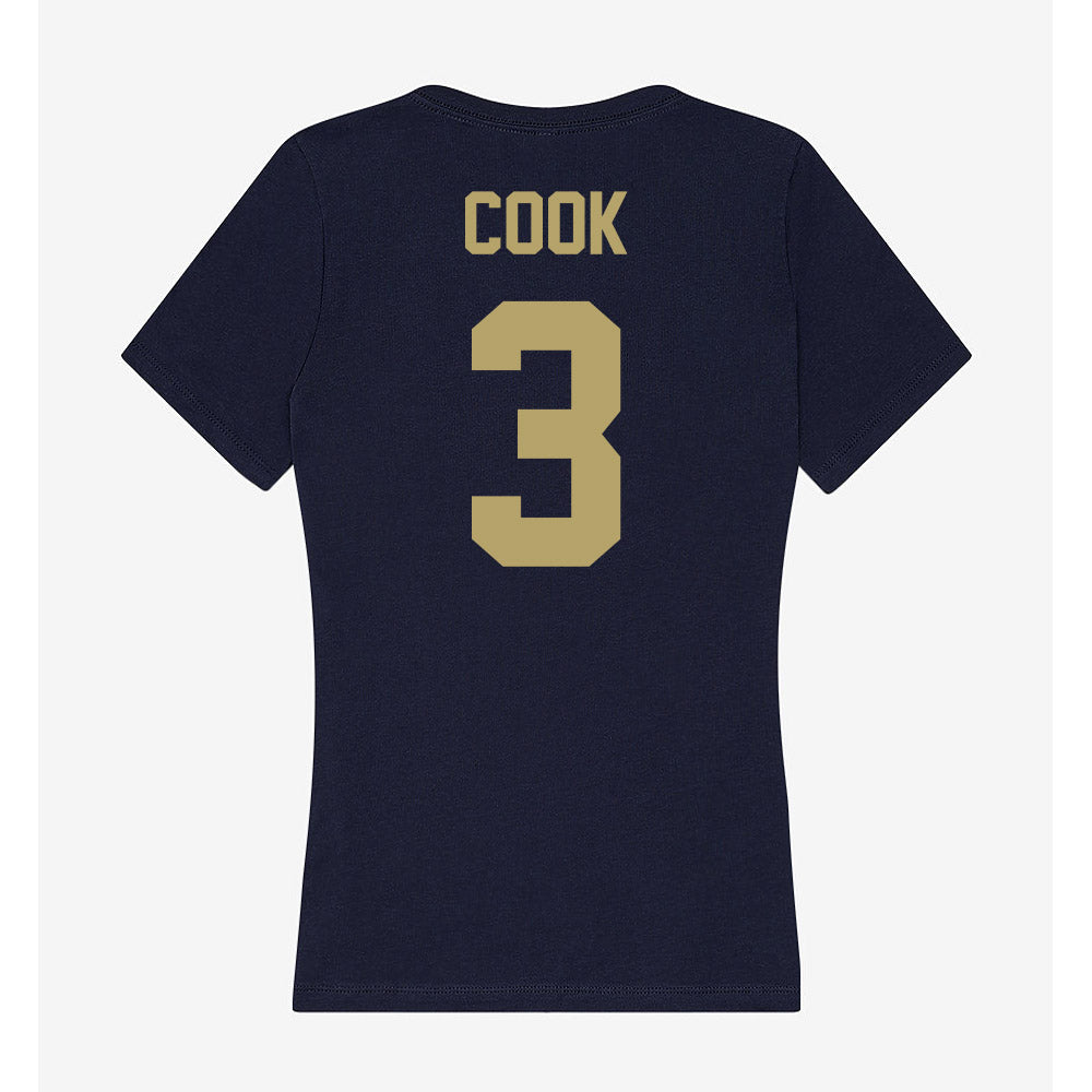 UC Davis - NCAA Beach Volleyball : Reagan Cook - Women's V-Neck T-Shirt-1