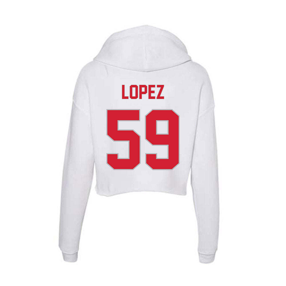 Western Kentucky - NCAA Football : Alex Lopez - Women's Crop Fleece Hoodie-1
