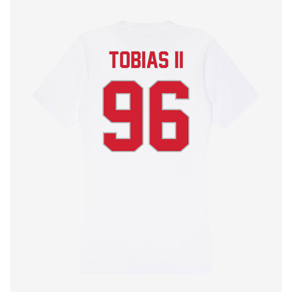 Western Kentucky - NCAA Football : Brandon Tobias II - Women's V-Neck T-Shirt-1