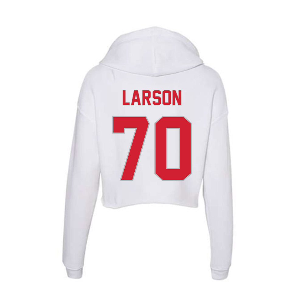 Western Kentucky - NCAA Football : Rhett Larson - Women's Crop Fleece Hoodie-1