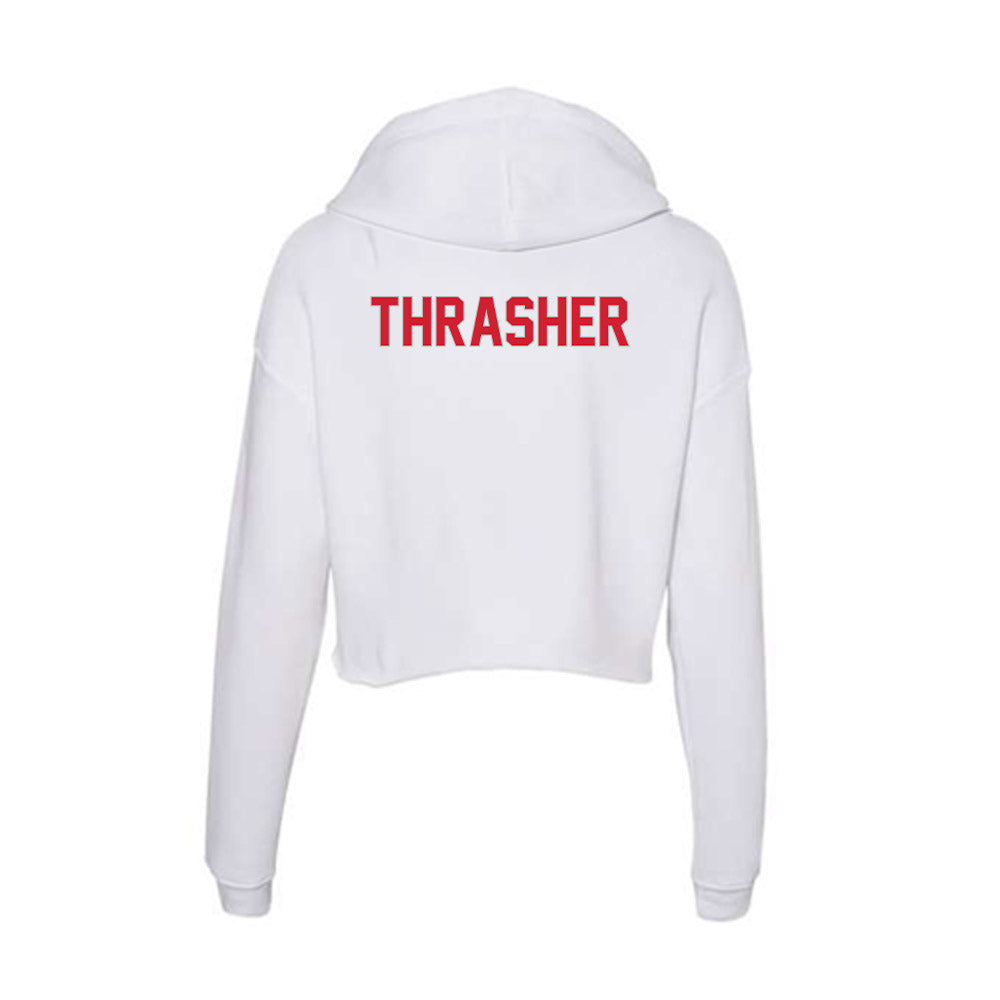 Western Kentucky - NCAA Men's Track & Field : Van Thrasher - Women's Crop Fleece Hoodie-1