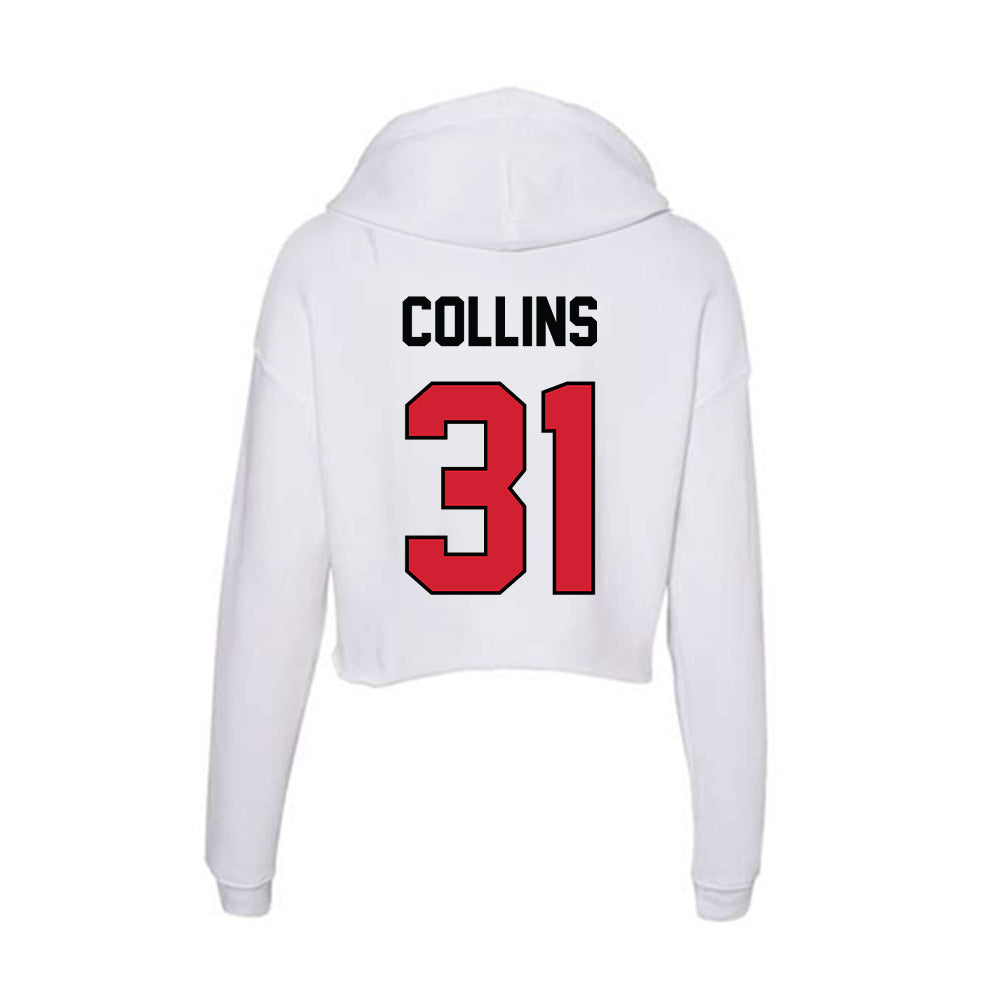 UNLV - NCAA Women's Basketball : Erica Collins - Women's Crop Fleece Hooded Sweatshirt-1