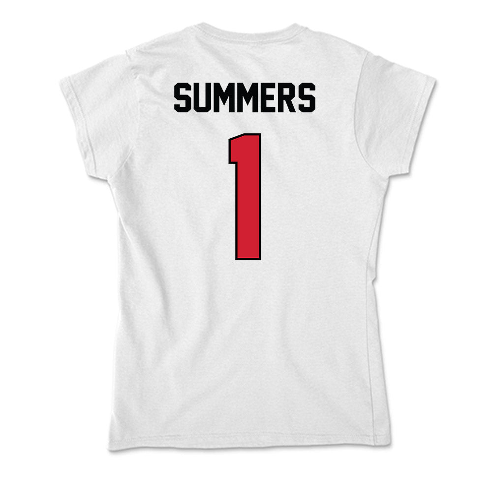 UNLV - NCAA Women's Basketball : Sydni Summers - Soft Style Women’s T-Shirt-1