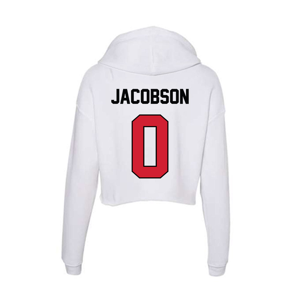 UNLV - NCAA Football : Tyson Jacobson - Women's Crop Fleece Hooded Sweatshirt-1