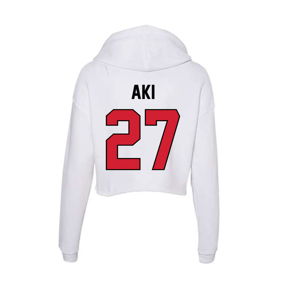 UNLV - NCAA Softball : Charelle Aki - Women's Crop Fleece Hoodie-1