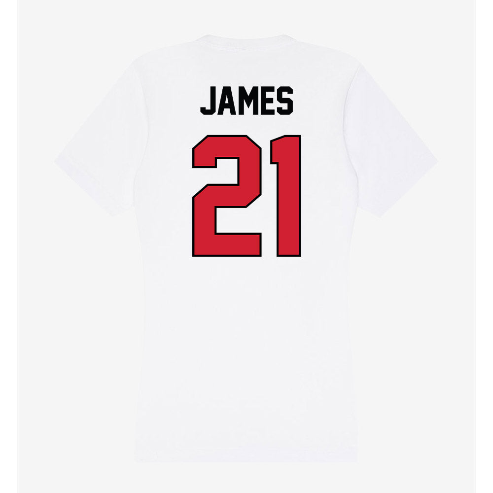 UNLV - NCAA Women's Basketball : Trystan James - Women's V-Neck T-Shirt-1