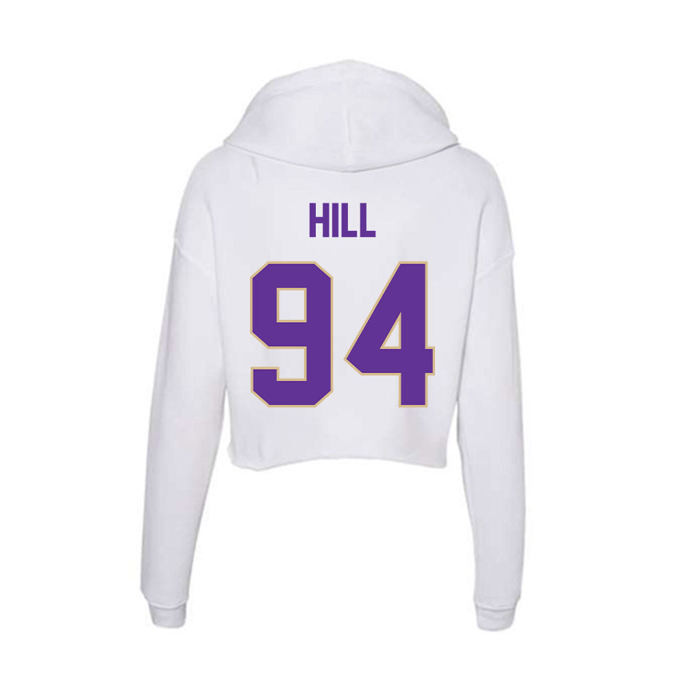 Western Carolina - NCAA Football : Malachi Hill - Classic Shersey Women's Crop Fleece Hooded Sweatshirt-1