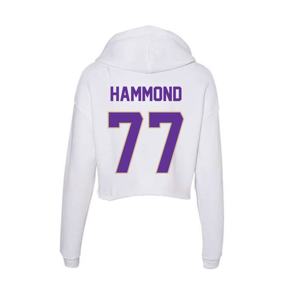 Western Carolina - NCAA Football : John Hammond - Classic Shersey Women's Crop Fleece Hooded Sweatshirt-1