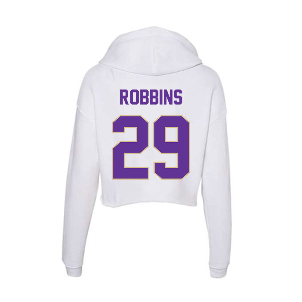 Western Carolina - NCAA Football : Christian Robbins - Classic Shersey Women's Crop Fleece Hoodie-1